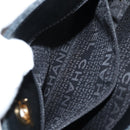 CHANEL Chain Icon Motif Bag Wool Leather Multicolor Gold CC Auth 130674M-23