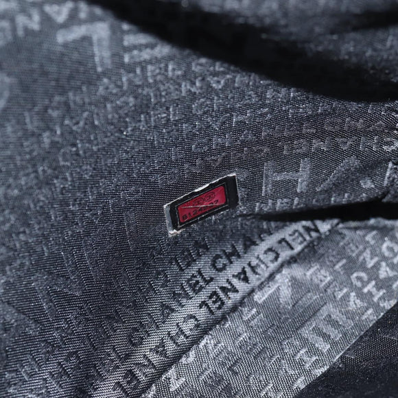 CHANEL Chain Icon Motif Bag Wool Leather Multicolor Gold CC Auth 130674M