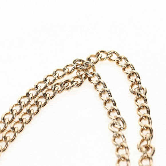 CHANEL Chain Icon Motif Bag Wool Leather Multicolor Gold CC Auth 130674M