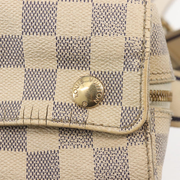LOUIS VUITTON Damier Azur Naviglio Shoulder Bag N51189 LV Auth 130676