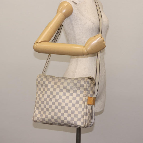 LOUIS VUITTON Damier Azur Naviglio Shoulder Bag N51189 LV Auth 130676