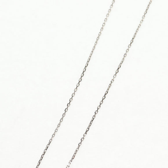 HERMES Orchestral PM Necklace Metal Leather Silver Black Auth 130685M