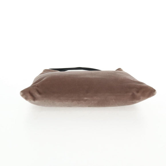 PRADA Hand Bag Velor Gray Auth 130687