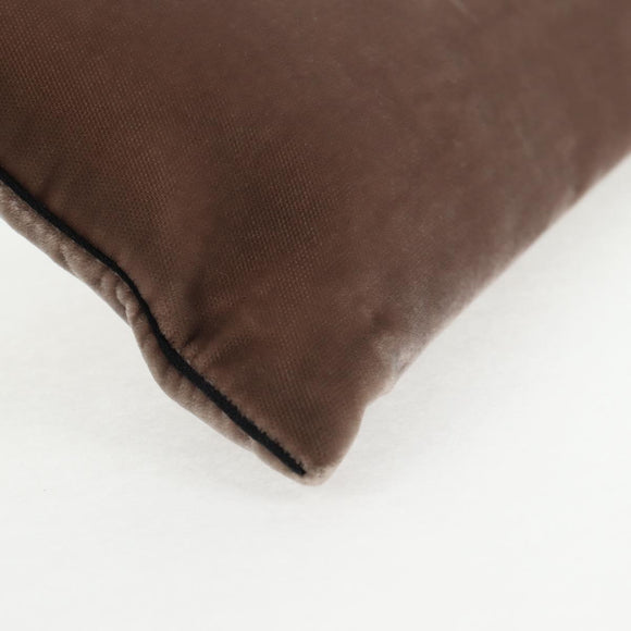 PRADA Hand Bag Velor Gray Auth 130687