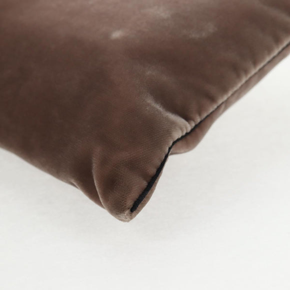 PRADA Hand Bag Velor Gray Auth 130687