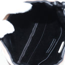 PRADA Hand Bag Velor Gray Auth 130687-11