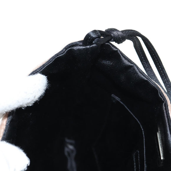 PRADA Hand Bag Velor Gray Auth 130687