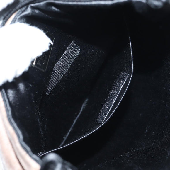 PRADA Hand Bag Velor Gray Auth 130687