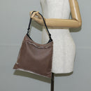 PRADA Hand Bag Velor Gray Auth 130687-21