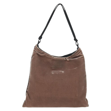 PRADA Hand Bag Velor Gray Auth 130687 - 0