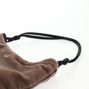 PRADA Hand Bag Velor Gray Auth 130687-9