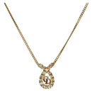 Christian Dior Necklace metal Gold Tone Auth 130688-1