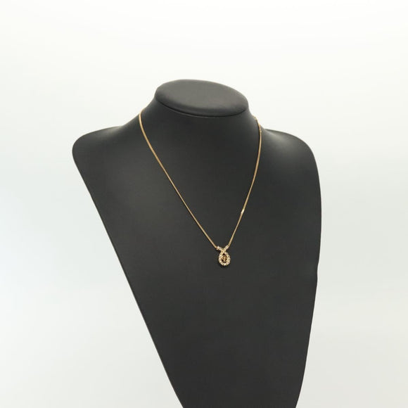 Christian Dior Necklace metal Gold Tone Auth 130688
