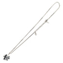 CHANEL Necklace metal Silver CC Auth 130689M-4