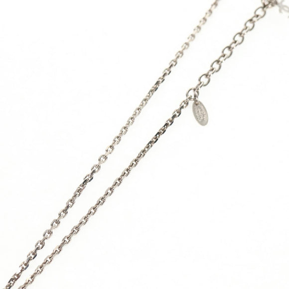 CHANEL Necklace metal Silver CC Auth 130689M