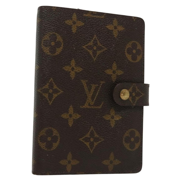 LOUIS VUITTON Monogram Agenda PM Day Planner Cover R20005 LV Auth 130703