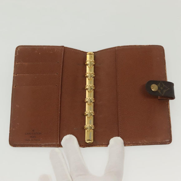 LOUIS VUITTON Monogram Agenda PM Day Planner Cover R20005 LV Auth 130703