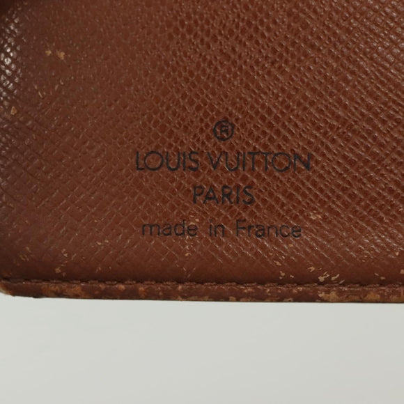 LOUIS VUITTON Monogram Agenda PM Day Planner Cover R20005 LV Auth 130703