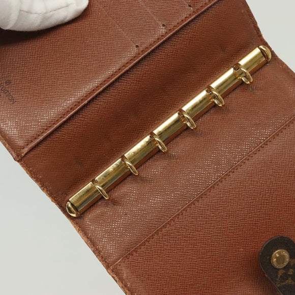 LOUIS VUITTON Monogram Agenda PM Day Planner Cover R20005 LV Auth 130703