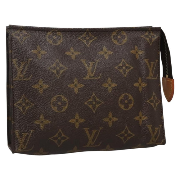LOUIS VUITTON Monogram Poche Toilette 19 Pouch M47544 LV Auth 130708