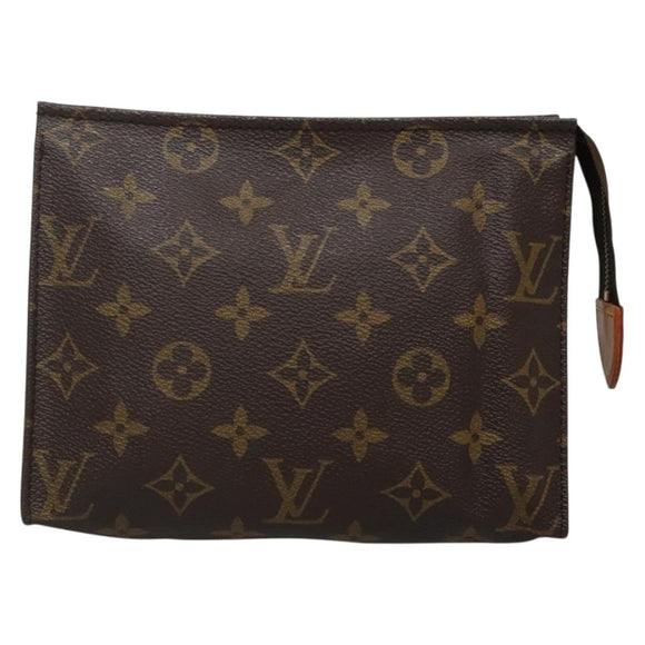 LOUIS VUITTON Monogram Poche Toilette 19 Pouch M47544 LV Auth 130708