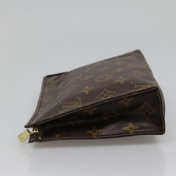 LOUIS VUITTON Monogram Poche Toilette 19 Pouch M47544 LV Auth 130708
