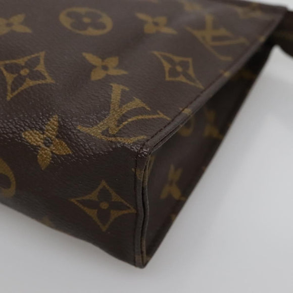 LOUIS VUITTON Monogram Poche Toilette 19 Pouch M47544 LV Auth 130708