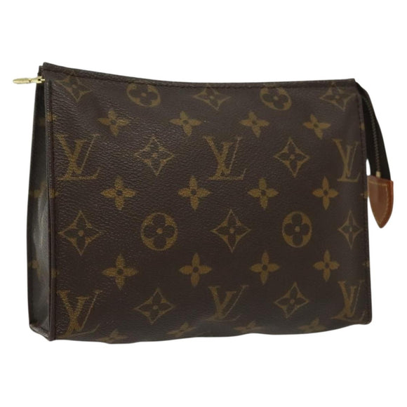 LOUIS VUITTON Monogram Poche Toilette 19 Pouch M47544 LV Auth 130709