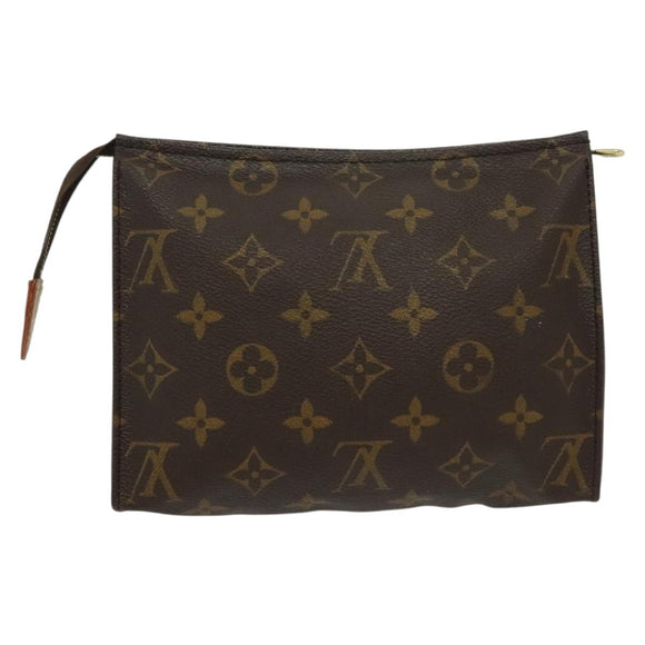 LOUIS VUITTON Monogram Poche Toilette 19 Pouch M47544 LV Auth 130709