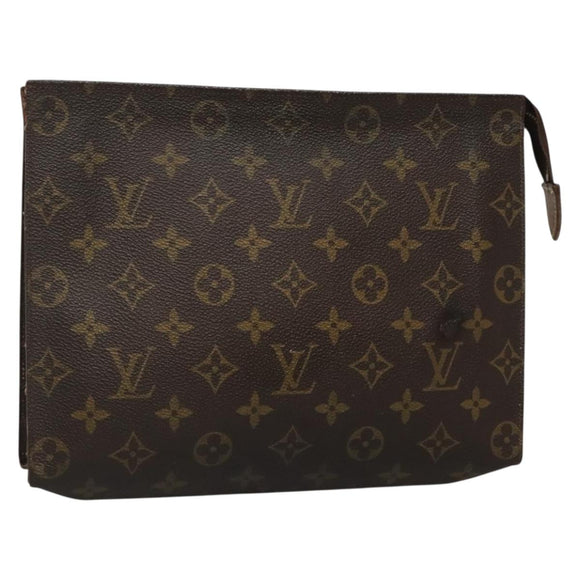 LOUIS VUITTON Monogram Poche Toilette 26 Pouch M47542 LV Auth 130712