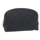 LOUIS VUITTON Monogram Empreinte Pochette Cosmetic PM Navy M69413 LV Auth 130721-1