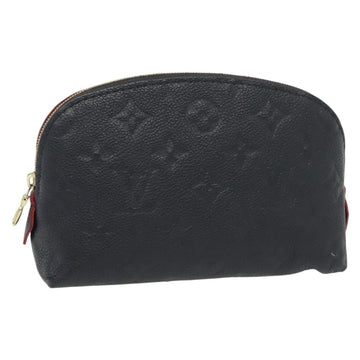 LOUIS VUITTON Monogram Empreinte Pochette Cosmetic PM Navy M69413 LV Auth 130721