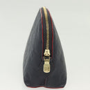LOUIS VUITTON Monogram Empreinte Pochette Cosmetic PM Navy M69413 LV Auth 130721-4