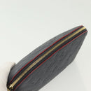 LOUIS VUITTON Monogram Empreinte Pochette Cosmetic PM Navy M69413 LV Auth 130721-5