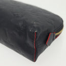 LOUIS VUITTON Monogram Empreinte Pochette Cosmetic PM Navy M69413 LV Auth 130721-14