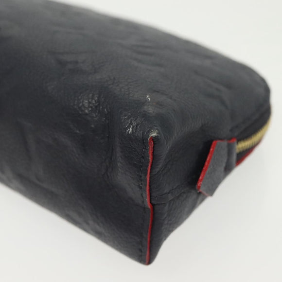 LOUIS VUITTON Monogram Empreinte Pochette Cosmetic PM Navy M69413 LV Auth 130721