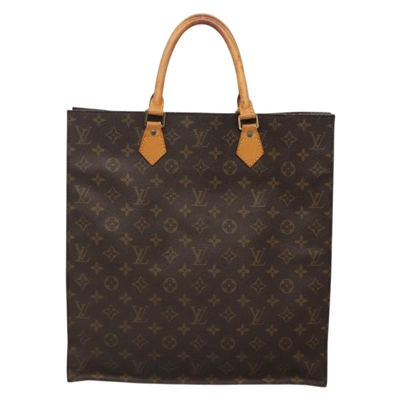LOUIS VUITTON Monogram Sac Plat Hand Bag M51140 LV Auth 130731