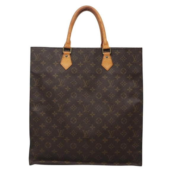LOUIS VUITTON Monogram Sac Plat Hand Bag M51140 LV Auth 130731