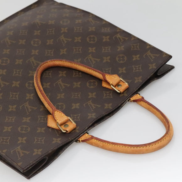 LOUIS VUITTON Monogram Sac Plat Hand Bag M51140 LV Auth 130731