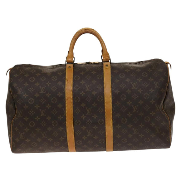 LOUIS VUITTON Monogram Keepall 55 Boston Bag M41424 LV Auth 130741