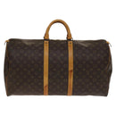 LOUIS VUITTON Monogram Keepall 55 Boston Bag M41424 LV Auth 130741-2