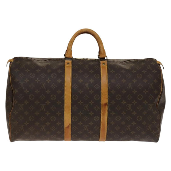 LOUIS VUITTON Monogram Keepall 55 Boston Bag M41424 LV Auth 130741