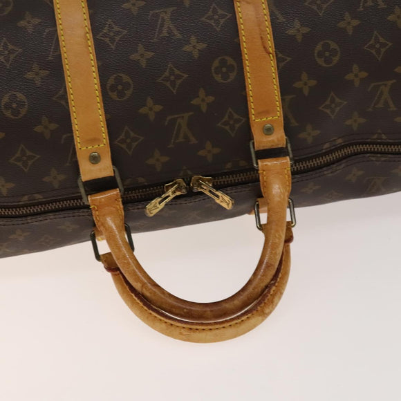 LOUIS VUITTON Monogram Keepall 55 Boston Bag M41424 LV Auth 130741