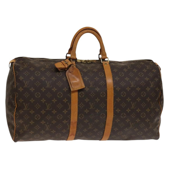 LOUIS VUITTON Monogram Keepall 55 Boston Bag M41424 LV Auth 130742