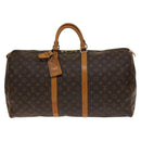 LOUIS VUITTON Monogram Keepall 55 Boston Bag M41424 LV Auth 130742-13