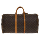 LOUIS VUITTON Monogram Keepall 55 Boston Bag M41424 LV Auth 130742-2
