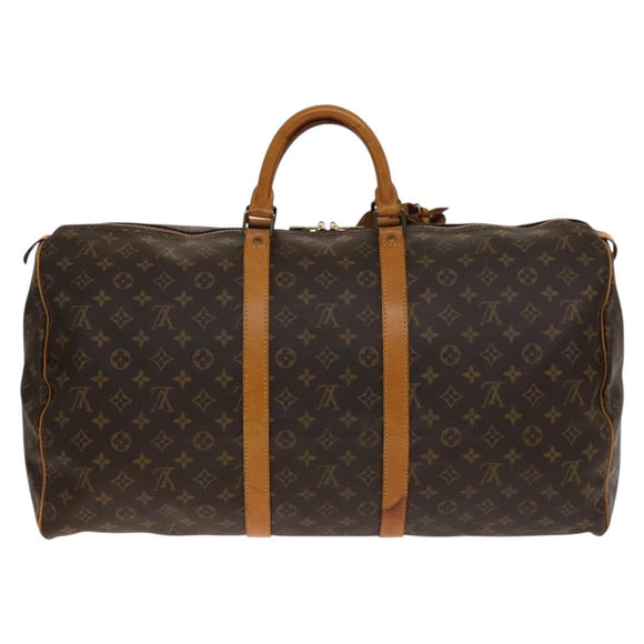 LOUIS VUITTON Monogram Keepall 55 Boston Bag M41424 LV Auth 130742