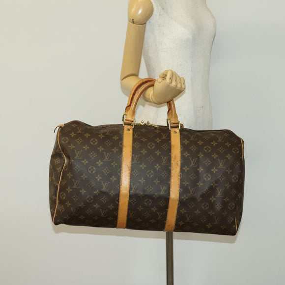 LOUIS VUITTON Monogram Keepall 50 Boston Bag M41426 LV Auth 130744