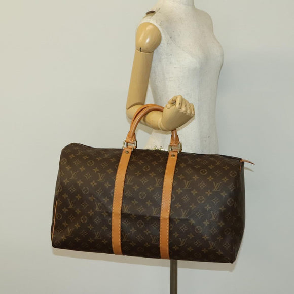 LOUIS VUITTON Monogram Keepall 50 Boston Bag M41426 LV Auth 130745