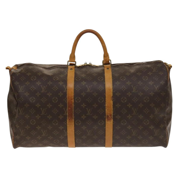 LOUIS VUITTON Monogram Keepall Bandouliere 55 Boston Bag M41414 LV Auth 130746